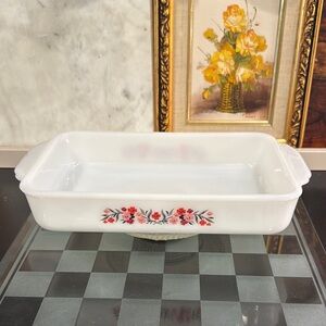 🌸 Vintage Fire King Primrose Baking Dish – 10x6" 🌸